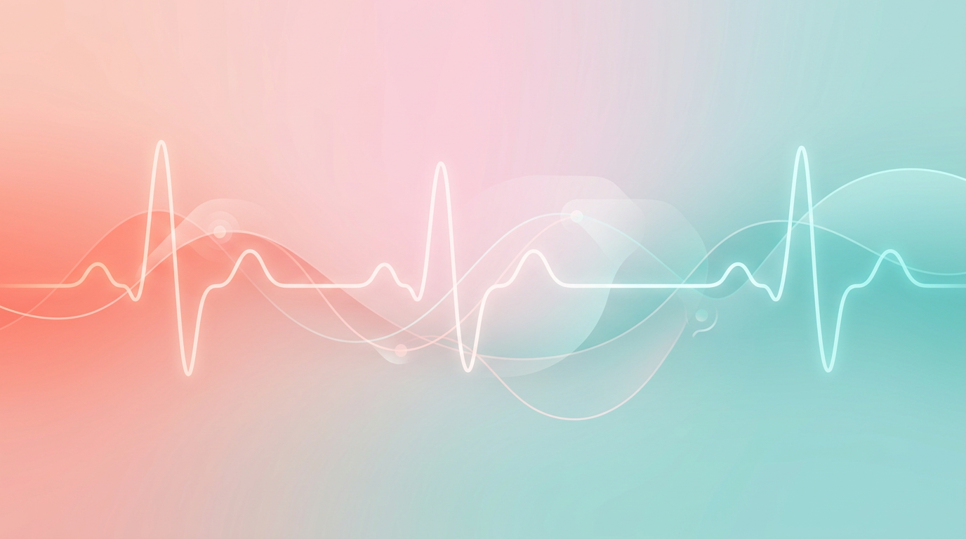 Abstract clinical workflow motif — decorative card art, not live data
