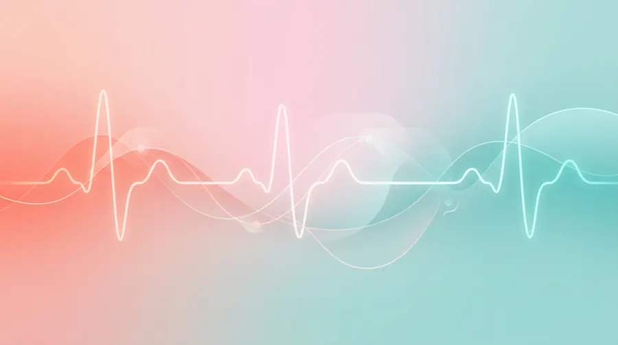 Abstract clinical workflow motif — decorative card art, not live data