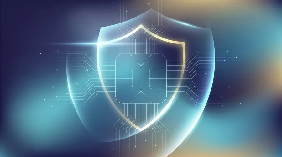 Abstract payment security motif — decorative card art, not live data